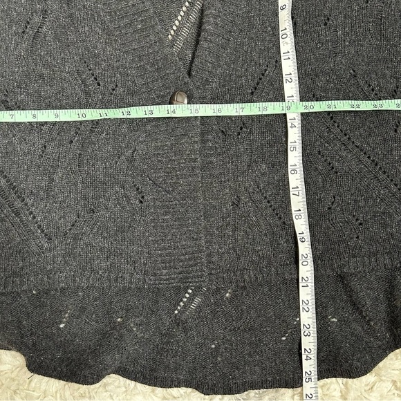 360 Cashmere Open Knit Cashmere Wool Blend Open Knit Button Down Cardigan - Picture 12 of 13